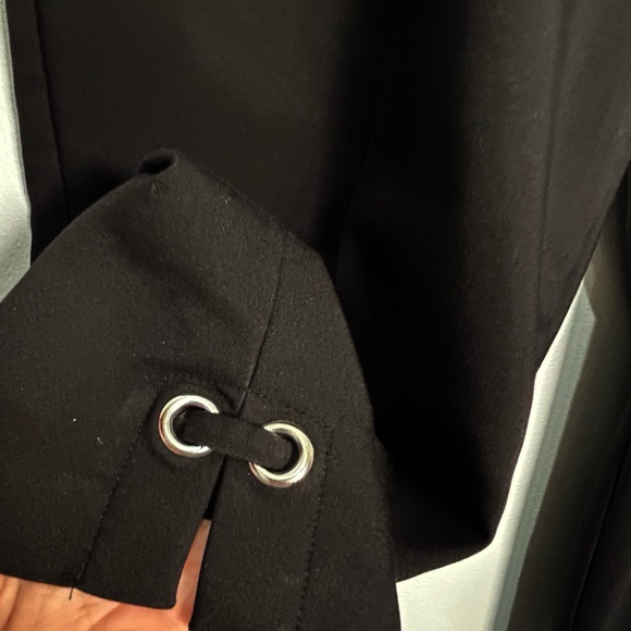 Rafaella Curvy Black Ankle Pants Silver Ankle Grommets NWOT - Picture 4 of 9